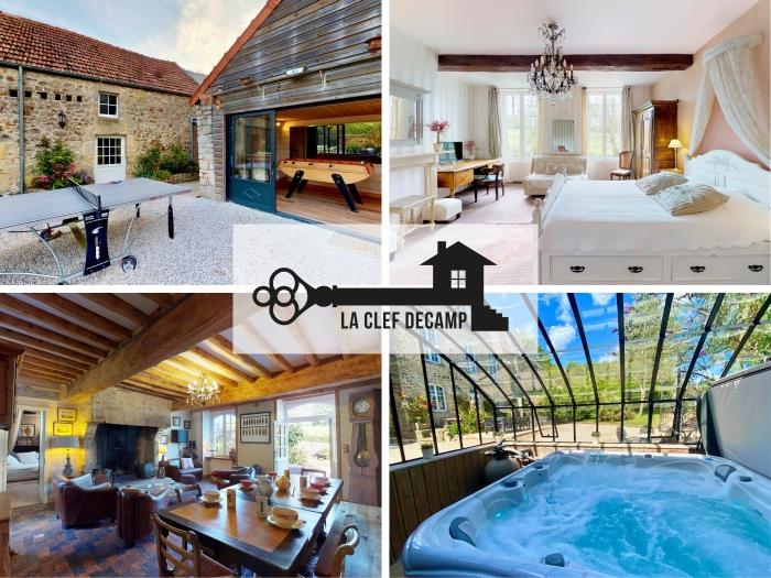 Grande Duckerie 13pers : jacuzzi, sauna, 15min mer