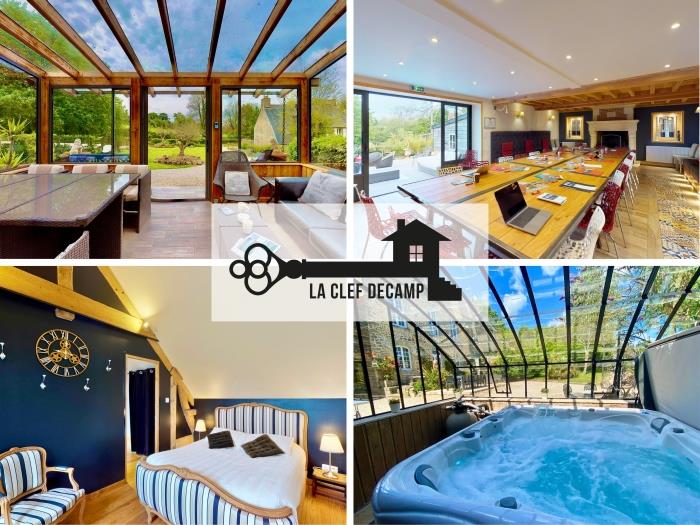 Duckfly Boulangerie 25 pers 2 Gîtes : jacuzzi, 15 min mer
