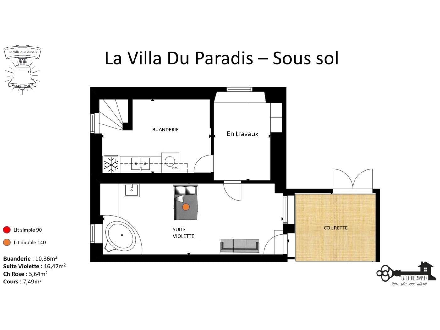 surrounding image Villa et Cour Paradis 20 pers 2 Gîtes : billard, 20 min mer 3