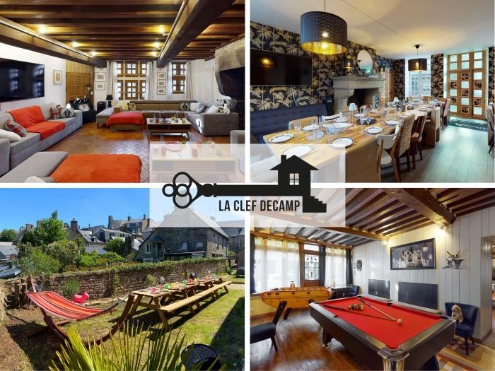 Villa et Cour Paradis 22 pers 2 Gîtes : billard, 20 min mer