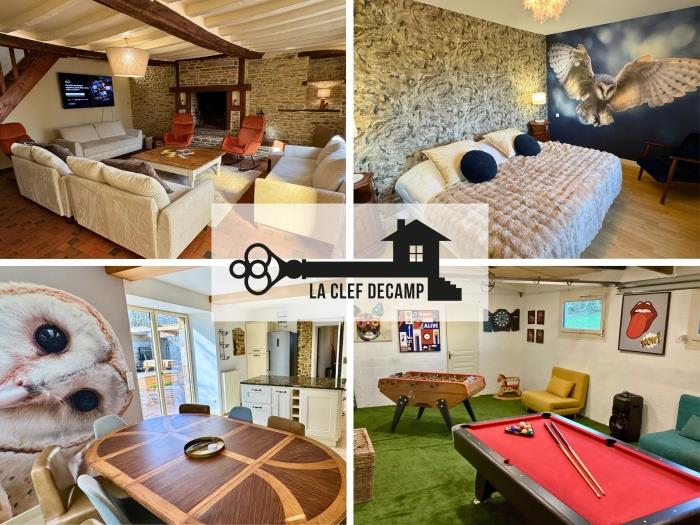 Chouette et Hibou 30pers 2 Gîtes : jacuzzi billard