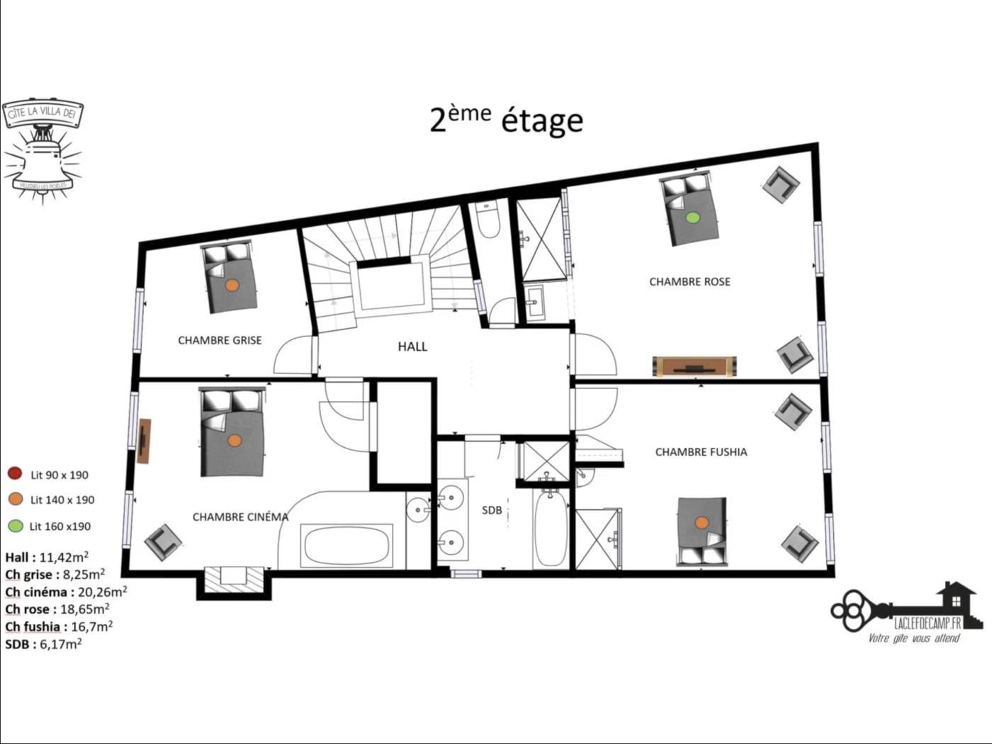surrounding image Villa et Cour Dei 25 pers, 2 maisons de ville à Villedieu-les-Poêles 2