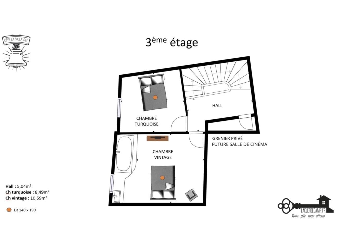 surrounding image Villa et Cour Dei 25 pers, 2 maisons de ville à Villedieu-les-Poêles 3